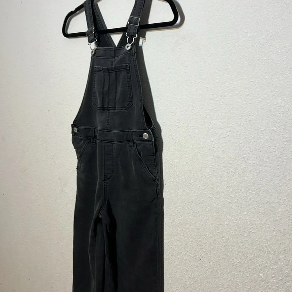 OshKosh Black Wash Kids Denim Overalls Size 10